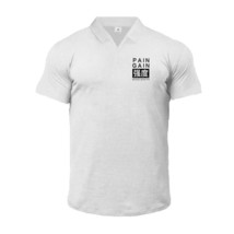 FITNESS  New Men&#39;s Simple  wear Summer Casual Running Lapel Short-sleeve T-shirt - £89.36 GBP