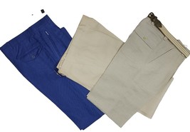 Pantaloni Uomo Estate Lino Viscosa Classico Pinces Italian Man Flax Trousers - £45.66 GBP+