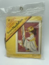 Vintage 1973 Columbia-Minerva Needlepoint Kit #2300 LITTLE Bride Wool Yarn 5 X 7 - £7.46 GBP