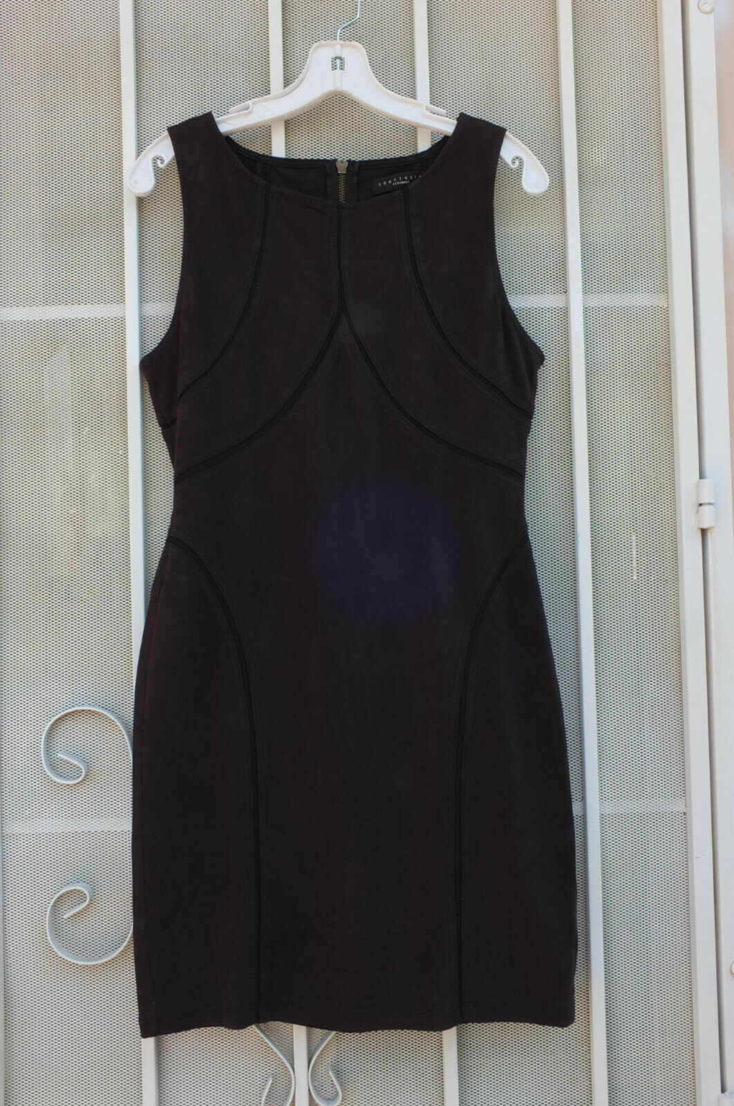 Primary image for SANCTUARY ~ Sz M Black Vegan Suede Sleeveless Shapely Party Dress ~ SHIPS FREE