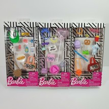 Lot of 3 sets Barbie Accessories Happy Birthday Weekend Mode and Sunday ... - $17.75