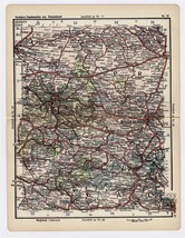 1930 Original Vintage Map Of SAXONY-ANHALT SACHSEN-ANHALT / Magdeburg Germany - £15.08 GBP