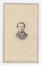 Antique CDV c1860s Handsome Dashing Man With Goatee Beard Wearing Suit &amp; Tie - £9.52 GBP