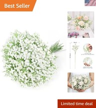 Vivid 30 PCS Faux Babys Breath Flowers - UV Resistant for -Round Beauty - $868.71 MXN