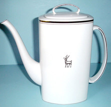 Kate Spade Lenox Donner Road Coffee Pot Platinum Reindeer Made in USA New - £69.30 GBP