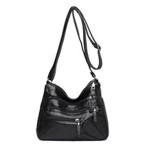 new soft leather messenger bag women&#39;s large bag large capacity versatile middle - £22.11 GBP
