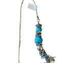 Ganz Beaded Turquoise Fan Light Pull  Chrome Colored Pull Chain with con... - $7.77