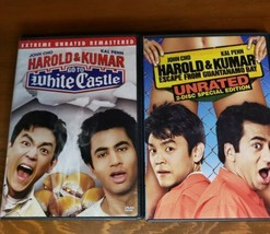 Harold &amp; Kumar DVDs :Go To White Castle(2004) &amp; Escape From Guantanamo B... - £5.46 GBP