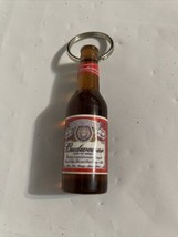 Budweiser King Of Beers Key Chain Beer Bottle Opener 3 1/4" Vtg Key Ring - $9.74