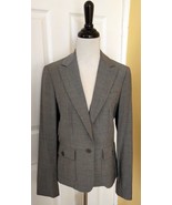 TALBOTS Lightweight Gray Stretch Wool Blend Lined Dress Jacket w/ Pocket... - $33.37 CAD