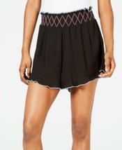 MSRP $28 Miken Juniors&#39; Ruffle-Edge Cover-up Shorts, Size M Black - £7.75 GBP