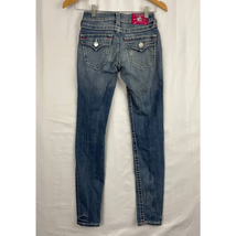 True Religion Denim Blue Jeans Sz 25 Straight Leg Women&#39;s Low Rise - £41.78 GBP