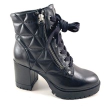 Aerosoles Essa Black Leather Block Heel Ankle Bootie - £101.44 GBP