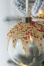 Glass Decorative Hanging Christmas Ball Ornaments Set of 6 - $48.99