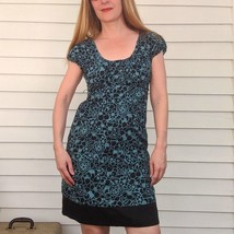 Kensie Mini Dress Black Floral Cotton 5 XS - $25.00