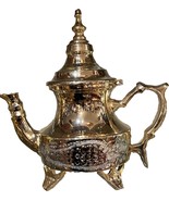 Moroccan gold silver teapot - Moroccan brass teapot- Moroccan Teapot - $1,865.83 MXN