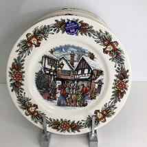 4 Dinner Plates 11” Royal Stafford Christmas Winter Snow NEW - $54.40