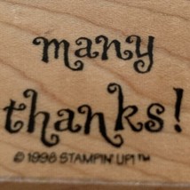 Stampin Up Rubber Stamp Many Thanks Thank You Card Making Words Small Sentiment - £2.36 GBP