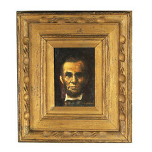 &quot; Abraham Lincoln Huile Étude &quot; Par Anthony Sidoni Signée sur Toile 15 &quot; x13 &quot; - £5,296.26 GBP