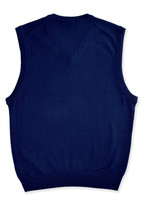 Brooks Brothers Mens Navy Blue Merino Wool V-neck Sweater Vest, M Medium... - $80.77