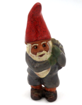 Vintage Gnome Sweden Rolf Berg Pottery Figurine 6&quot; w/ Sticker - $18.76