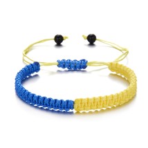 Bracelet Ukraine Sunflower Hand-woven Rope Charm Bracelets for Women Men Couple  - £12.96 GBP