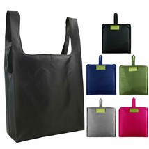 Reusable Bags Set of 5,Grocery Tote Foldable into Attached Pouch, Shop , Kitchen - £23.94 GBP