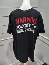 Men Warning Brought The Drink Package Novelty T-Shirt Men Size 3XL - $8.99