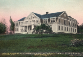 Storrs Connecticut Agricultural College Grove Cottage University Postcard - $18.85
