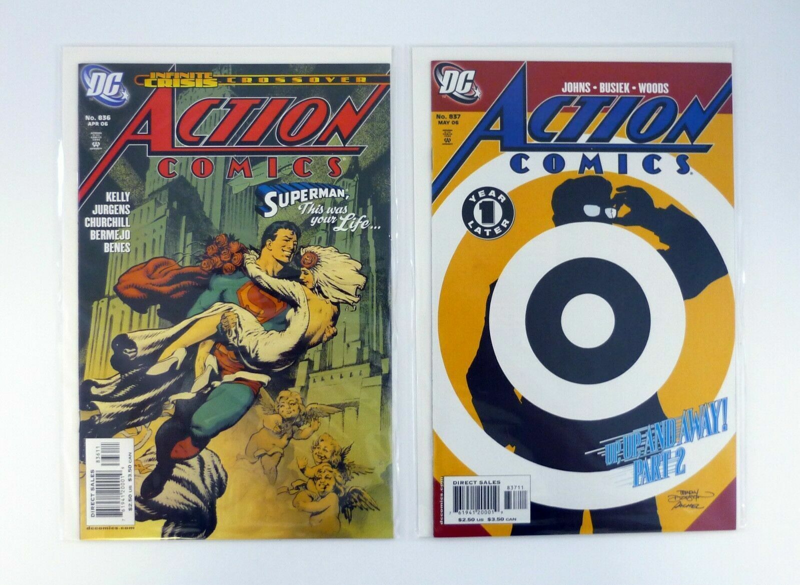 Action Comics #836,837 DC Comics Lot Run of 2 NM-NM+ 2006 - £2.33 GBP