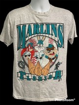 VTG 1993 Florida Marlins Shirt Med Looney Tunes Bugs Taz Yosemite Single Stitch - £52.07 GBP