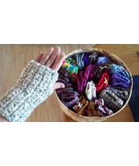  Fingerless Gloves Hand Warmers Homemade Crochet For Texting Typing Arth... - $14.99