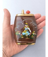 Vintage Ceramic Hand Painted Flask Bottle/Decanter, 1950's, Handmade in ... - $24.65