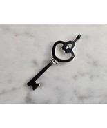 Womens Estate Sterling Silver Key Heart Pendant 2.1g #E4880 - €25,80 EUR