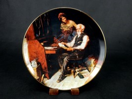 Vintage Collector Plate, &quot;The Love Letters&quot; Rockwell&#39;s Golden Moments, #PLT40B - £5.33 GBP