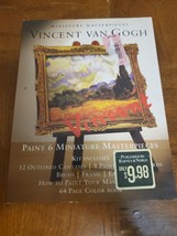 Miniature Masterpieces Van Gogh Paint Your Own Kit 6 Paintings Brush Pai... - $275.50 MXN