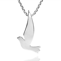 Love and Freedom Swallow Bird .925 Sterling Silver Necklace - £14.46 GBP