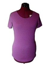 32 Degrees Top Purple Women Size Medium Knit Short Sleeve - $12.88