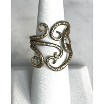 Ati Italy 925 Sterling Silver Fancy Split Shank Lace Ring Size 7 Sky - £34.83 GBP