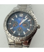 Relic Quartz Watch Men 50m Silver Blue Rotating Bezel Day Date New Batte... - €28,45 EUR