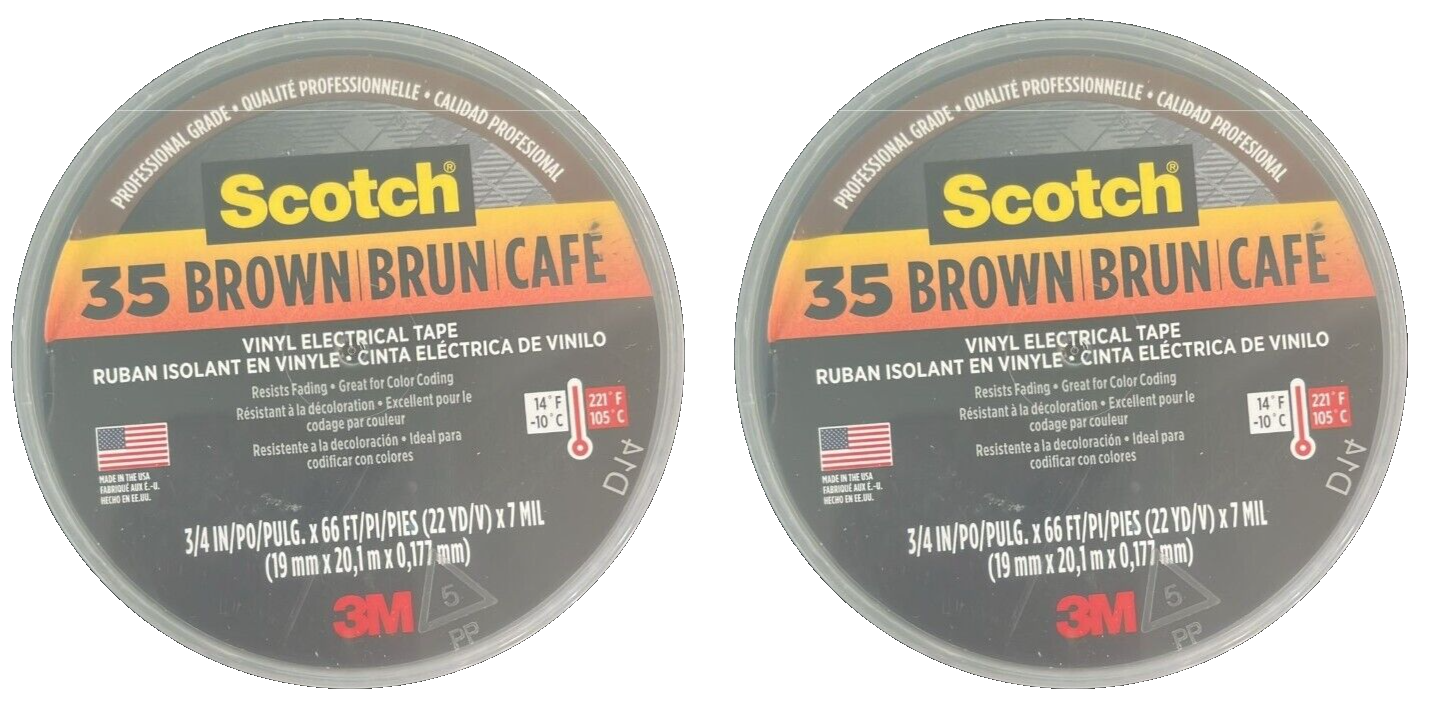 2x 3M  Scotch 3312303 3/4 in. W X 66 ft. L Blue Vinyl Electrical Tape ne... - $14.84