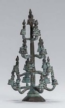 Ancien Thai Style Bronze Assis Méditation Bouddha Statues - 18cm/7 &quot; - £308.08 GBP