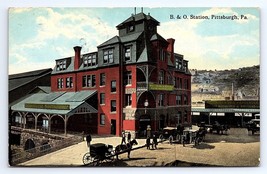 Postcard B &amp; O Railroad Train Station Pittsburgh Pennsylvania PA c.1912 - $6.66