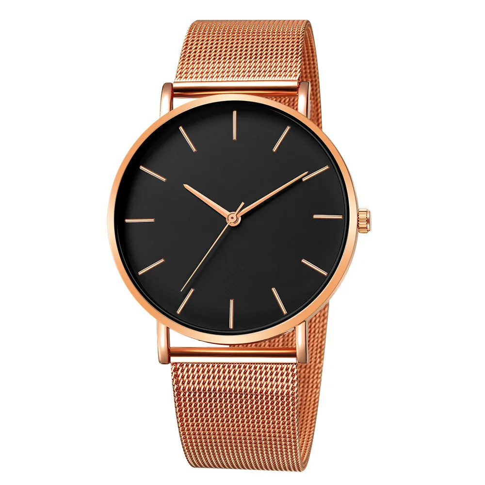 Men Watch Luxury Top Brand Quartz Watches Business Simple Ultra Thin Mesh Wristw - £12.16 GBP