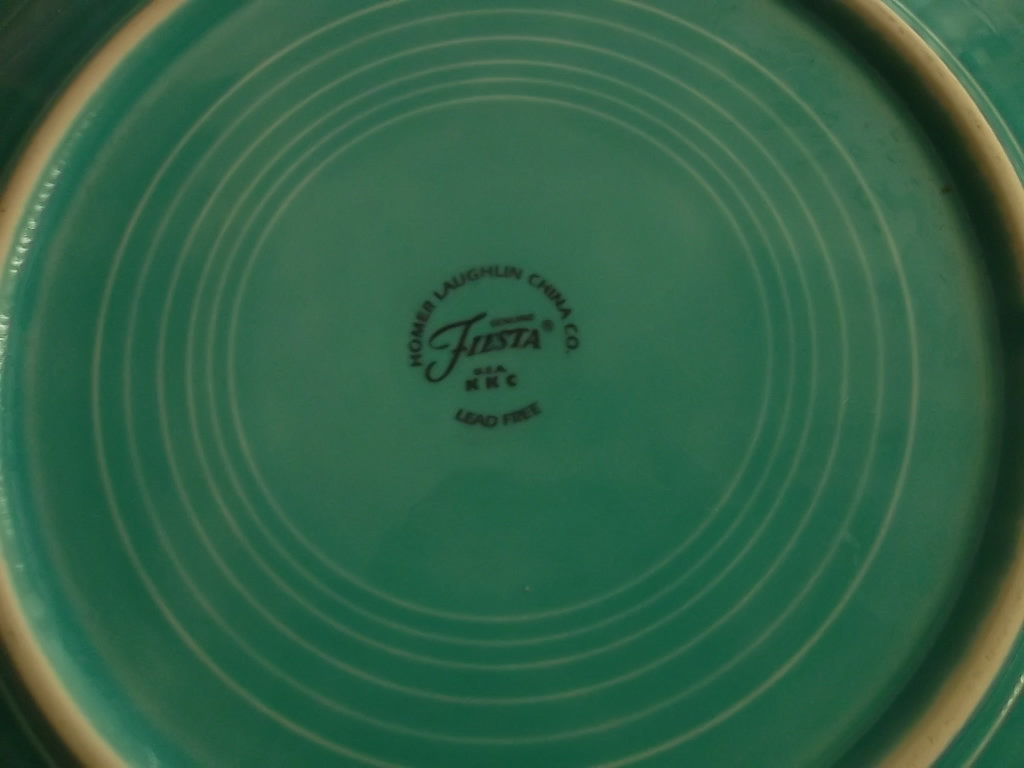 Genuine Fiesta Turquoise/Blue Green Color Solid Heavy Dinner Plate by Homer Laug Item image 3