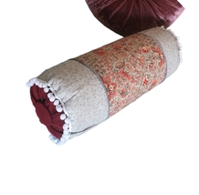 Decorative Bolster Pillow, High Quality Floral Cotton, Neck Roll Pillow 6x16&quot; - £43.16 GBP