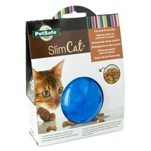 Slimcat Interactive Feeder Ball for Cats - Blue - £12.78 GBP