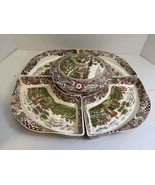 W.R. MIDWINTER ENGLAND LANDSCAPE PATTERN ROUND DISH QUARTER DISHES - €60,99 EUR
