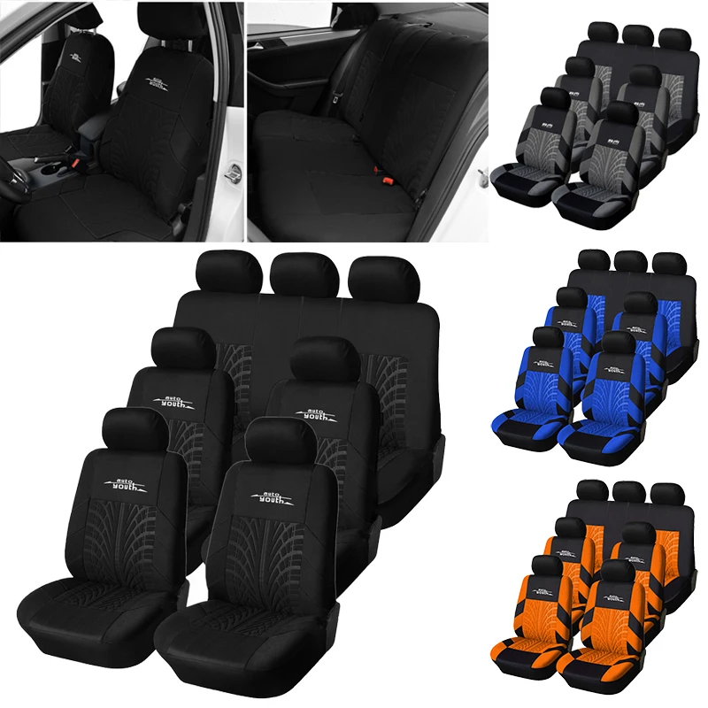 K detail style car seat covers set polyester fabric universal fits most cars covers car thumb200