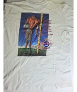 Men&#39;s 90s Hard Rock Cafe Hotel Football T-Shirt Size L/XL - £21.73 GBP